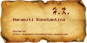 Haraszti Konstantina névjegykártya